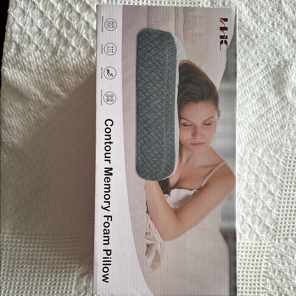INC International Concepts Gray Contour Memory Foam Pillow